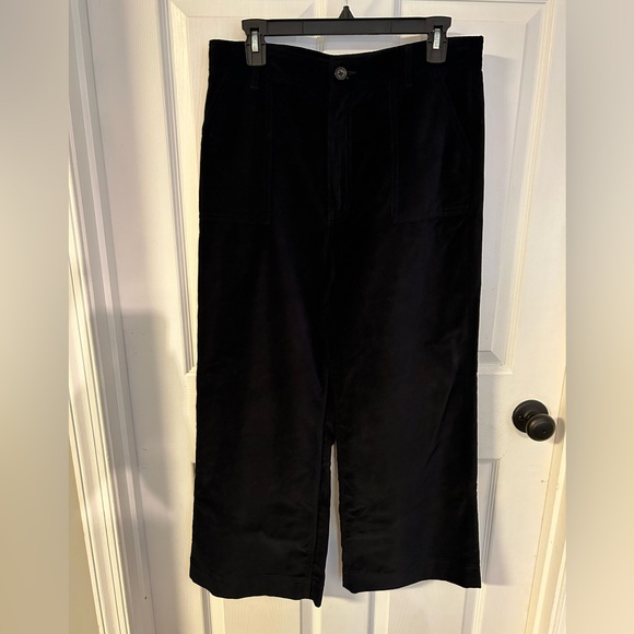 FRYE Camber Black Velvet Crop Wide Leg Pants Women’s Size 29 - Picture 2 of 13
